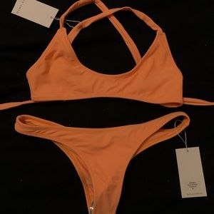 White Fox Tangerine Bikini NWT